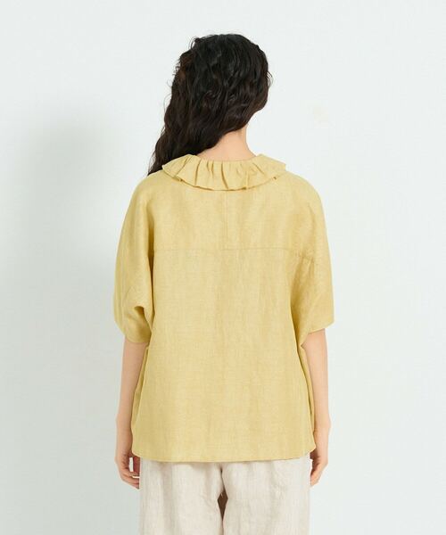 conges payes ADIEU TRISTESSE(コンジェ ペイエ アデュートリステス)の「フリルカラーシャツ(シャツ/ブラウス・レディース・イエロー/ブラック・38)」の16枚目の写真