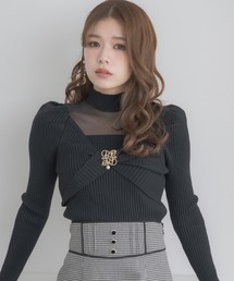 ブラッククラブレディースキラキラトップス新品未使用タグ付き♡ トップス（ブラック/黒色系・ビジュー）ファッション通販 - ZOZOTOWN