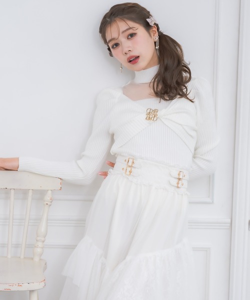 couture BY ROJITA(クチュールバイロジータ)の「【新色追加】シアーデコルテツイストリボンニット(ニット/セーター・レディース・ブラック/ホワイト/ピンクベージュ/グレー/ボルドー/ピンク系その他・FREE)」の20枚目の写真