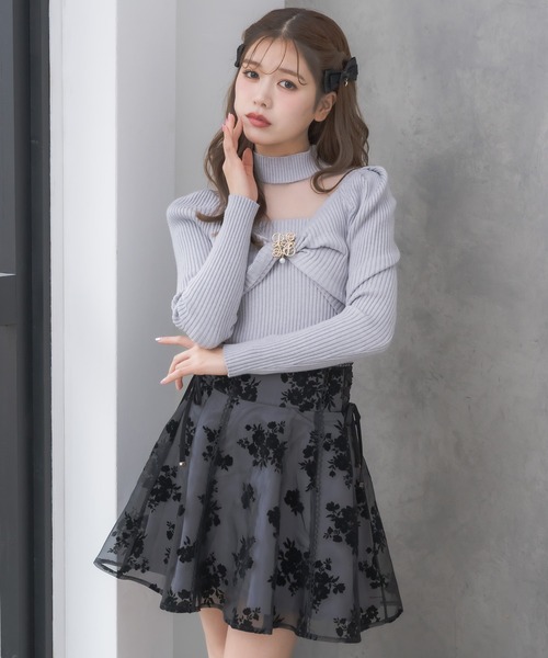 couture BY ROJITA(クチュールバイロジータ)の「【新色追加】シアーデコルテツイストリボンニット(ニット/セーター・レディース・ブラック/ホワイト/ピンクベージュ/グレー/ボルドー/ピンク系その他・FREE)」の17枚目の写真