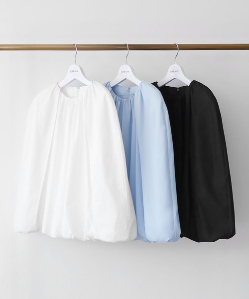 ELFRANK(エルフランク)の「2WAY裾バルーンケープブラウス(シャツ/ブラウス・レディース・ブラック/ブルー/オフホワイト・FREE)」の18枚目の写真
