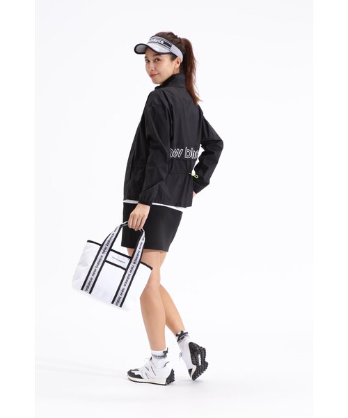 New Balance Golf(ニューバランスゴルフ)の「【new balance golf】シアーリップストップ フルジップ ウインド ブルゾン (WOMENS SPORT)(ナイロンジャケット・レディース・ホワイト/ブラック・SMALL/LARGE/MEDIUM)」の16枚目の写真