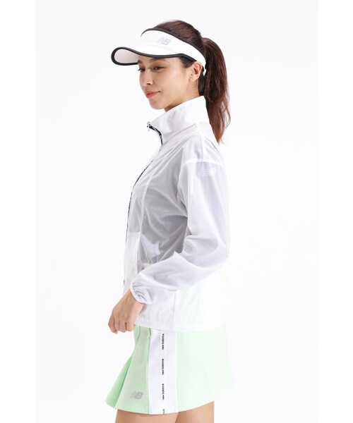 New Balance Golf(ニューバランスゴルフ)の「【new balance golf】シアーリップストップ フルジップ ウインド ブルゾン (WOMENS SPORT)(ナイロンジャケット・レディース・ホワイト/ブラック・SMALL/LARGE/MEDIUM)」の3枚目の写真