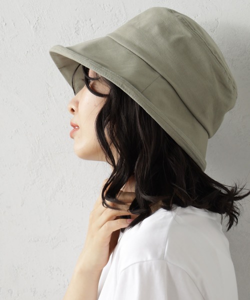 FOUND GOOD(ファウンドグッド)の「コットンHAT(ハット・レディース・ブラック/グリーン系2/グレー系2/イエロー系5/アイボリー/ネイビー・FREE)」の4枚目の写真