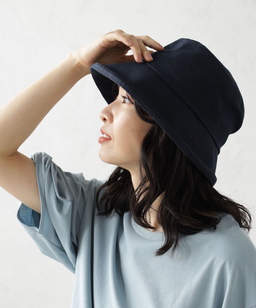 FOUND GOOD(ファウンドグッド)の「コットンHAT(ハット・レディース・ブラック/グリーン系2/グレー系2/イエロー系5/アイボリー/ネイビー・FREE)」の15枚目の写真