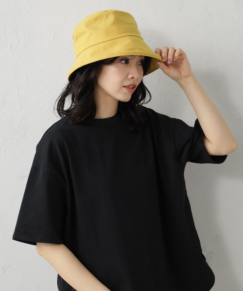 FOUND GOOD(ファウンドグッド)の「コットンHAT(ハット・レディース・ブラック/グリーン系2/グレー系2/イエロー系5/アイボリー/ネイビー・FREE)」の18枚目の写真