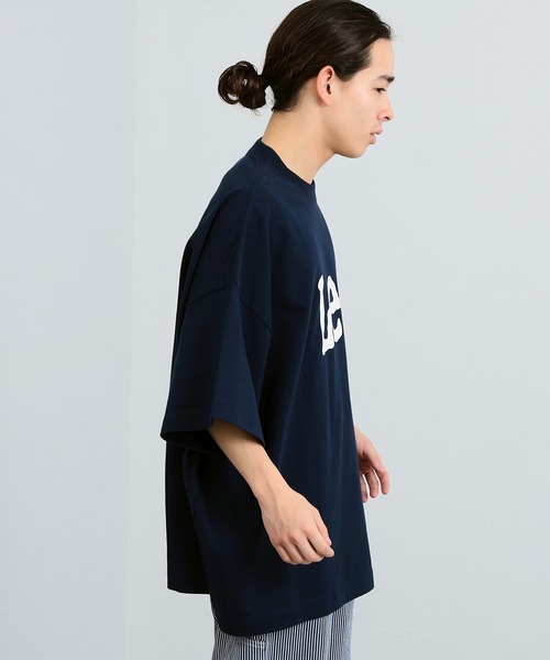 Lee（リー）の「Lee/リー【SUPER SIZED】Lee LOGO ショートスリーブ超BIG Teeシャツ（Tシャツ/カットソー・メンズ・ホワイト/ネイビー/チャコールグレー・FREE）」の12枚目の写真