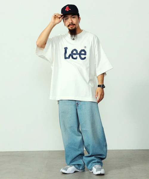 Lee（リー）の「Lee/リー【SUPER SIZED】Lee LOGO ショートスリーブ超BIG Teeシャツ（Tシャツ/カットソー・メンズ・ホワイト/ネイビー/チャコールグレー・FREE）」の19枚目の写真