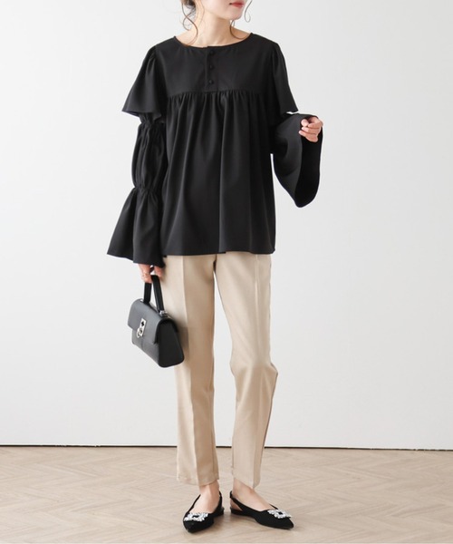 Lajour(ラジュール)の「前後2wayフリルブラウス(シャツ/ブラウス・レディース・ホワイト/ベージュ/ブラック・フリー)」の21枚目の写真