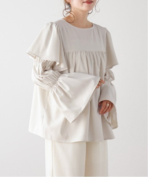 Lajour(ラジュール)の「前後2wayフリルブラウス(シャツ/ブラウス・レディース・ホワイト/ベージュ/ブラック・フリー)」の8枚目の写真