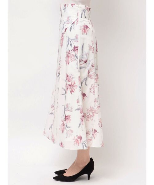 MERCURYDUO（マーキュリーデュオ）の「ボタニカルフラワーフレアースカート（スカート・レディース・チャコールグレー/ライトグレー/ピンク・SMALL/MEDIUM）」の10枚目の写真
