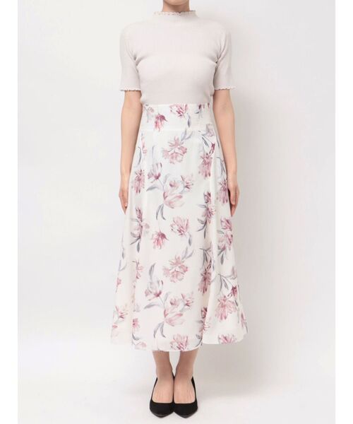 MERCURYDUO（マーキュリーデュオ）の「ボタニカルフラワーフレアースカート（スカート・レディース・チャコールグレー/ライトグレー/ピンク・SMALL/MEDIUM）」の15枚目の写真