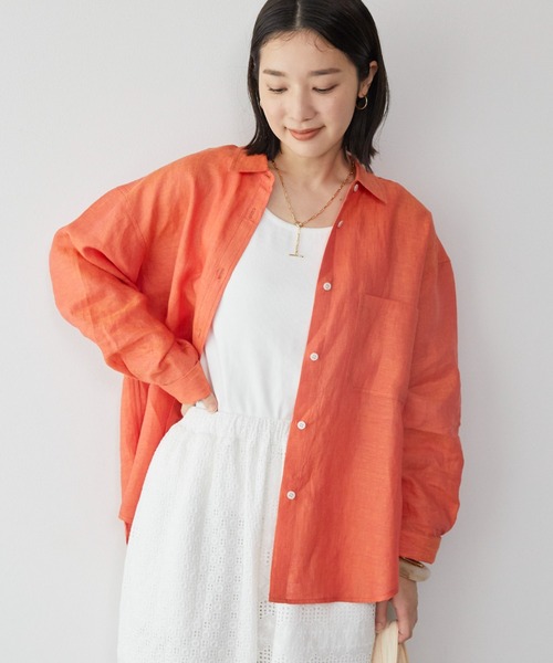 ドゥ アルシーヴ DOUX ARCHIVES コットンリネンシャツ （GRY） ドゥ アルシーヴ DOUX ARCHIVES コットンリネンシャツ （GRY