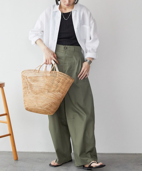 ドゥ アルシーヴ DOUX ARCHIVES コットンリネンシャツ （GRY） ドゥ アルシーヴ DOUX ARCHIVES コットンリネンシャツ （GRY