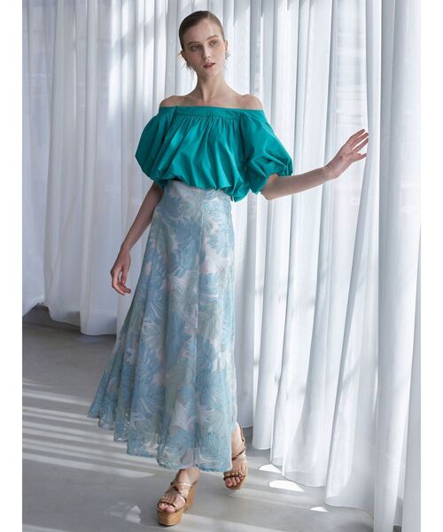 MERCURYDUO（マーキュリーデュオ）の「バックリボンボリュームバルーンブラウス（シャツ/ブラウス・レディース・ブラック/グリーン/オフホワイト・FREE）」の16枚目の写真