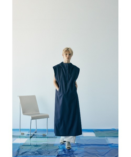 美品 RIM.ARK リムアーク ワンピース navy 38 RIM.ARK（リムアーク）の「Satin long OP（ワンピース）」 - WEAR