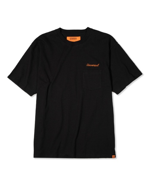 UNIVERSAL OVERALL(ユニバーサルオーバーオール)の「刺しゅうTシャツ / UNIV EMBROIDERY PK T(Tシャツ/カットソー・メンズ・クリーム/ブラック/ホワイト・M/XL/L)」の5枚目の写真
