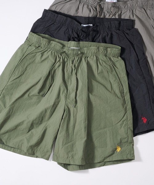 U.S. POLO ASSN.（ユーエスポロアッスン）の「【U.S. POLO ASSN.】ナイロンワッシャー裏メッシュワイドショート 043950　ショートパンツ/ハーフパンツ（その他パンツ・メンズ・グレー/カーキ/ブラック/ベージュ/ネイビー・S/M/L/LL）」の4枚目の写真
