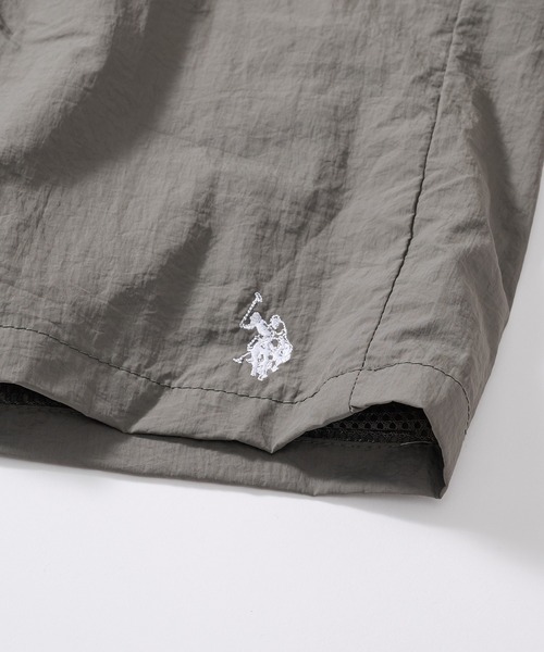 U.S. POLO ASSN.（ユーエスポロアッスン）の「【U.S. POLO ASSN.】ナイロンワッシャー裏メッシュワイドショート 043950　ショートパンツ/ハーフパンツ（その他パンツ・メンズ・グレー/カーキ/ブラック/ベージュ/ネイビー・S/M/L/LL）」の7枚目の写真