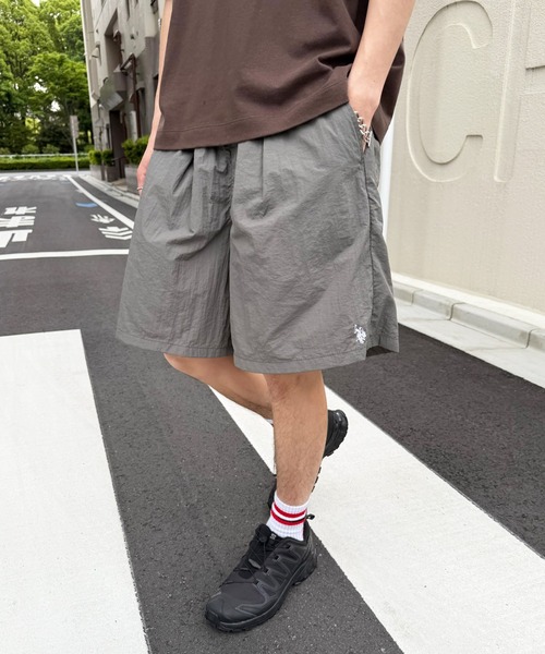 U.S. POLO ASSN.（ユーエスポロアッスン）の「【U.S. POLO ASSN.】ナイロンワッシャー裏メッシュワイドショート 043950　ショートパンツ/ハーフパンツ（その他パンツ・メンズ・グレー/カーキ/ブラック/ベージュ/ネイビー・S/M/L/LL）」の22枚目の写真
