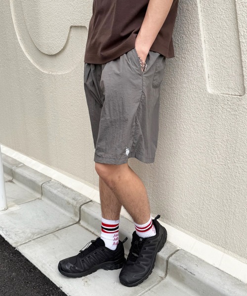 U.S. POLO ASSN.（ユーエスポロアッスン）の「【U.S. POLO ASSN.】ナイロンワッシャー裏メッシュワイドショート 043950　ショートパンツ/ハーフパンツ（その他パンツ・メンズ・グレー/カーキ/ブラック/ベージュ/ネイビー・S/M/L/LL）」の21枚目の写真