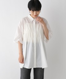 LEPSIM | シャーリング5分袖シャツ 124092(シャツ/ブラウス)