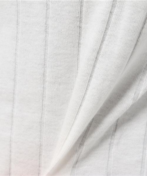 CIAOPANIC（チャオパニック）の「【Ciaopanic】　針抜きテレコロングTee（Tシャツ/カットソー・レディース・ホワイト/ブラック・FREE）」の9枚目の写真