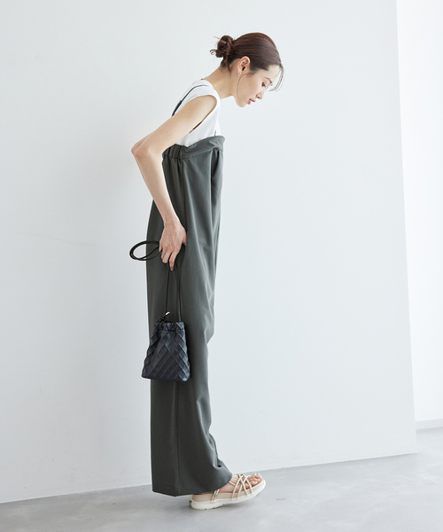 ROPE' PICNIC（ロペピクニック）の「【emur/エミュール】ビスチェサロペット（つなぎ/オールインワン・レディース・ライトグレー/チャコールグレー・38）」の5枚目の写真