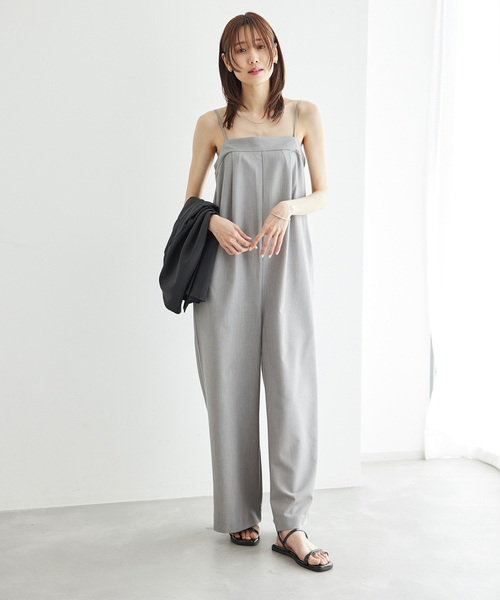 ROPE' PICNIC（ロペピクニック）の「【emur/エミュール】ビスチェサロペット（つなぎ/オールインワン・レディース・ライトグレー/チャコールグレー・38）」の10枚目の写真