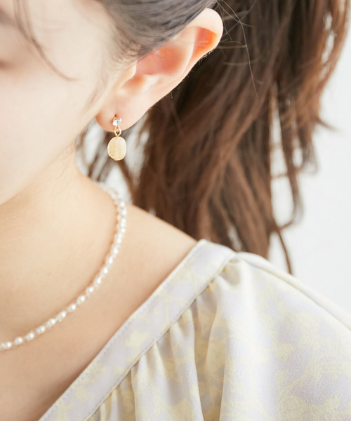 ROPE' PICNIC（ロペピクニック）の「クリアカラーストーンピアス（ピアス（両耳用）・レディース・ライトグリーン/オレンジ系その他/ホワイト・FREE）」の3枚目の写真