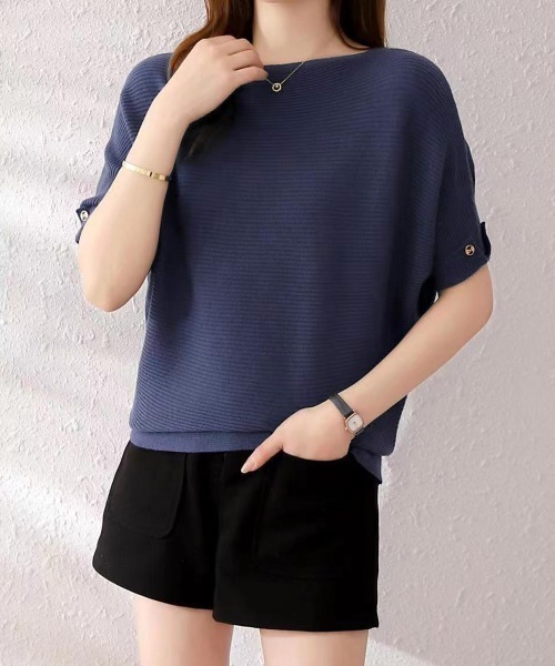 Miniministore(ミニミニストア)の「サマーニット ドルマンスリーブニットソー(ニット/セーター・レディース・ピンク/アイボリー/ブラック/ベージュ/ネイビー・FREE)」の4枚目の写真
