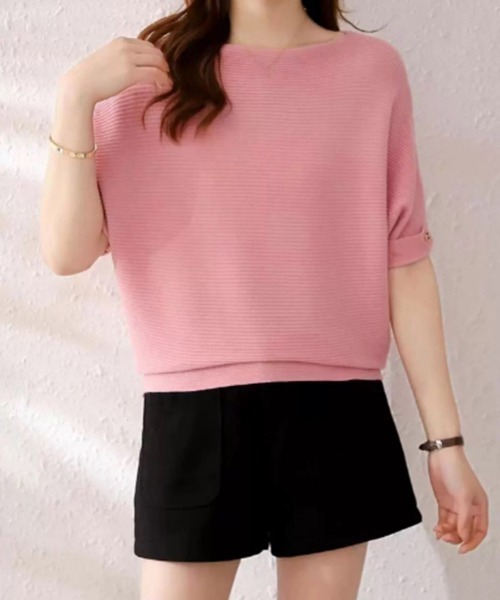 Miniministore(ミニミニストア)の「サマーニット ドルマンスリーブニットソー(ニット/セーター・レディース・ピンク/アイボリー/ブラック/ベージュ/ネイビー・FREE)」の9枚目の写真