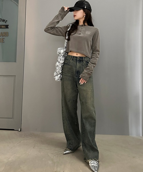 【新品•タグ付】MICHAEL KORS ヘンリーネック リブカットソー カーキ FREAK'S STORE tシャツ アーミーリブ ヘンリーネックTシャツ
