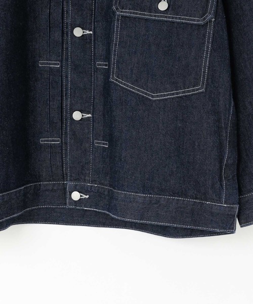 LOWRYS FARM（ローリーズファーム）の「デニムタックＧジャン 131421（デニムジャケット・メンズ・インディゴブルー/ブラック・MEDIUM/LARGE）」の7枚目の写真
