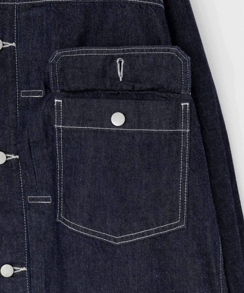 LOWRYS FARM（ローリーズファーム）の「デニムタックＧジャン 131421（デニムジャケット・メンズ・インディゴブルー/ブラック・MEDIUM/LARGE）」の8枚目の写真