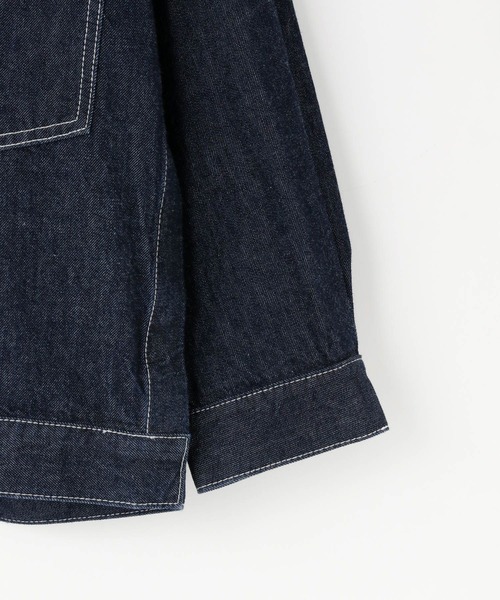 LOWRYS FARM（ローリーズファーム）の「デニムタックＧジャン 131421（デニムジャケット・メンズ・インディゴブルー/ブラック・MEDIUM/LARGE）」の3枚目の写真