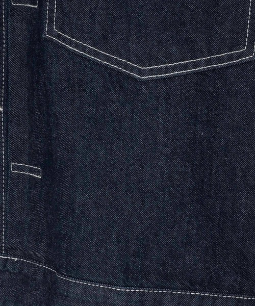 LOWRYS FARM（ローリーズファーム）の「デニムタックＧジャン 131421（デニムジャケット・メンズ・インディゴブルー/ブラック・MEDIUM/LARGE）」の4枚目の写真
