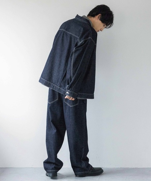 LOWRYS FARM（ローリーズファーム）の「デニムタックＧジャン 131421（デニムジャケット・メンズ・インディゴブルー/ブラック・MEDIUM/LARGE）」の18枚目の写真