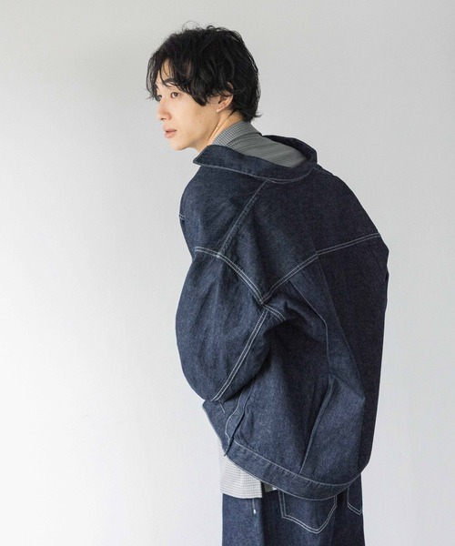 LOWRYS FARM（ローリーズファーム）の「デニムタックＧジャン 131421（デニムジャケット・メンズ・インディゴブルー/ブラック・MEDIUM/LARGE）」の19枚目の写真