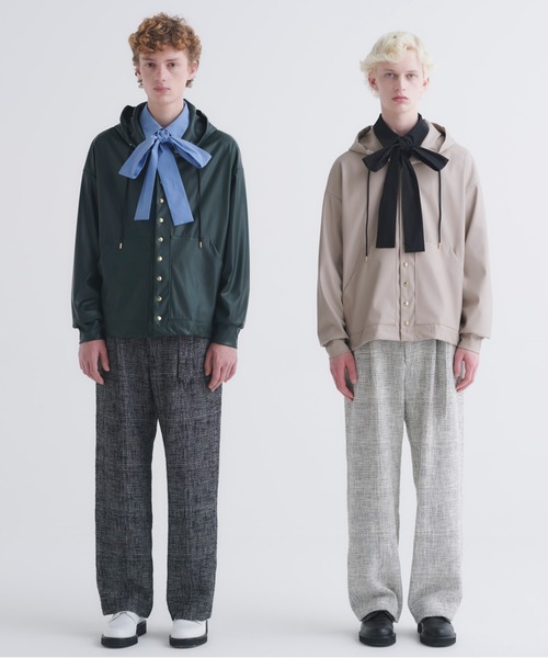 CULLNI（クルニ）の「24-AW-038C / Butcher Tweed 2 Tuck Wide Pants