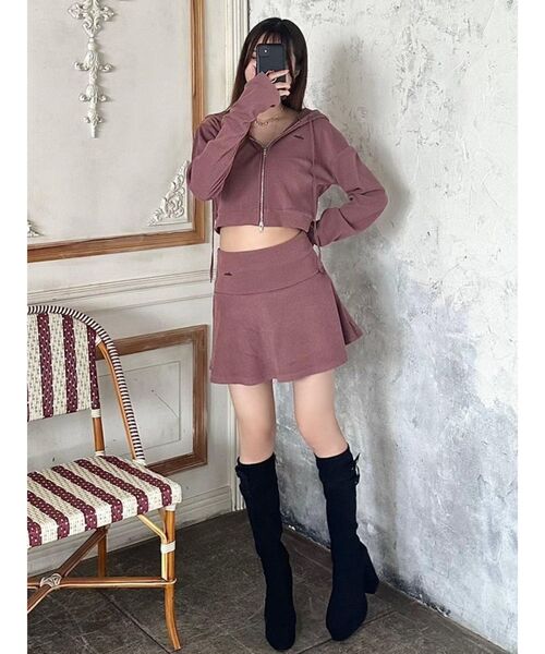 EATME（イートミー）の「リブパーカー（セットアップ可能）（パーカー・レディース・ブラック/ピンク/アイボリー/ブラウン・FREE）」の22枚目の写真