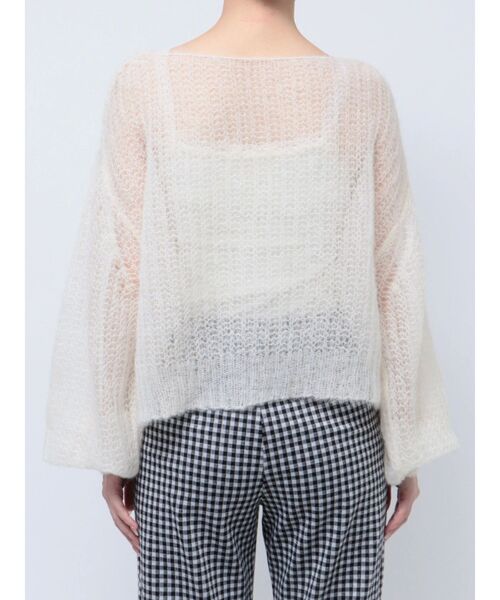 merry jenny（メリージェニー）の「透かし編みribbonニット（ニット/セーター・レディース・モカ/チャコールグレー/アイボリー・FREE）」の11枚目の写真