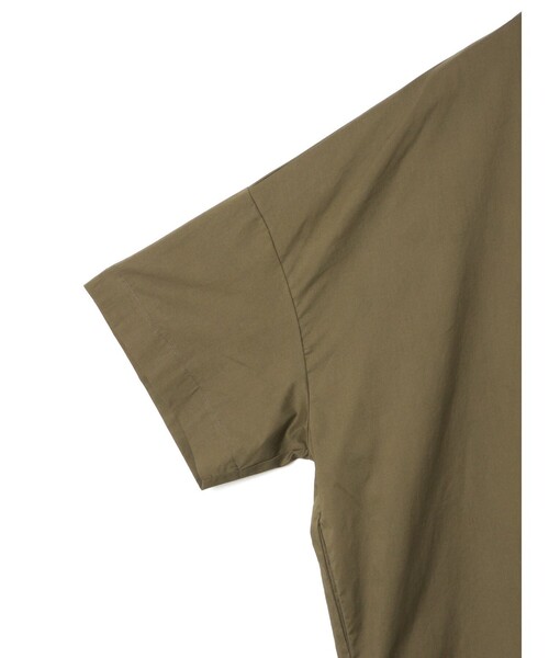 mizuiroind（ミズイロインド）の「mizuiro ind スタンドカラーハーフスリーブシャツワンピース（シャツワンピース・レディース・ブルー/カーキ/ブラック/グレー系その他2/ホワイト/パープル/ライトグレー・FREE）」の15枚目の写真