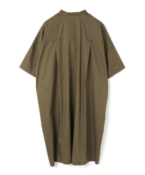 mizuiroind（ミズイロインド）の「mizuiro ind スタンドカラーハーフスリーブシャツワンピース（シャツワンピース・レディース・ブルー/カーキ/ブラック/グレー系その他2/ホワイト/パープル/ライトグレー・FREE）」の11枚目の写真