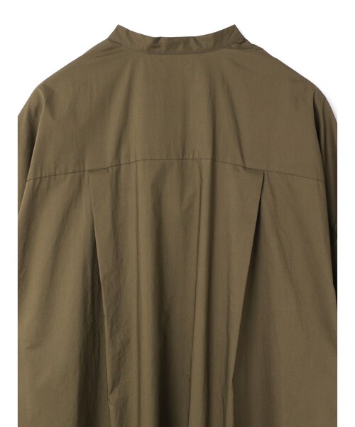 mizuiroind（ミズイロインド）の「mizuiro ind スタンドカラーハーフスリーブシャツワンピース（シャツワンピース・レディース・ブルー/カーキ/ブラック/グレー系その他2/ホワイト/パープル/ライトグレー・FREE）」の8枚目の写真