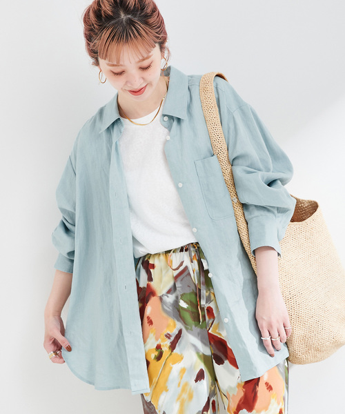 《追加3》フレンチリネンレギュラーシャツ（シャツ/ブラウス）｜B.C STOCK（ベーセーストック）