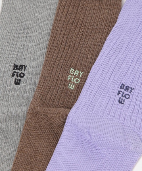 BAYFLOW(ベイフロー)の「バックロゴ刺繍ソックス(ソックス/靴下・レディース・ブラック/グレー/ブラウン/ライラック・FREE)」の8枚目の写真