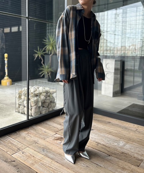 Kotoe（コトエ）の「オンブレチェックシャツ ビッグシルエット（シャツ/ブラウス・レディース・ネイビー・M/L）」の15枚目の写真