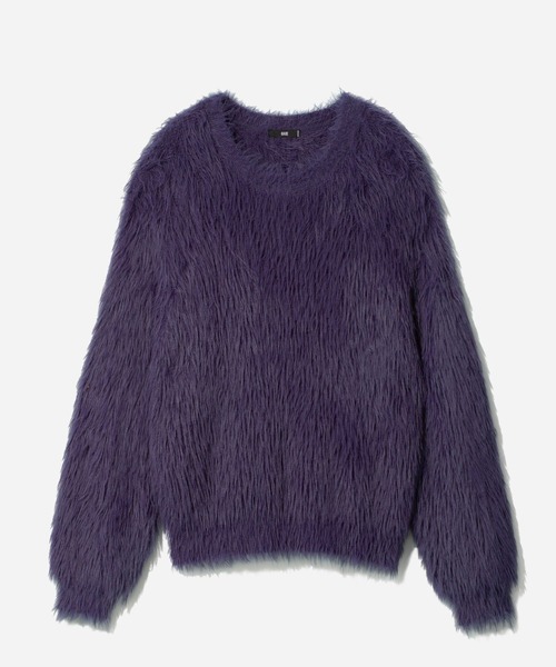 HARE(ハレ)の「SOFTロングシャギープルオーバー(HARE)(ニット/セーター・メンズ・パープル/バーガンディー/グレー/ブルー/ブラック・SMALL/MEDIUM)」の20枚目の写真