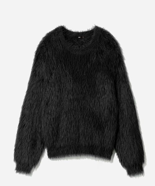 HARE(ハレ)の「SOFTロングシャギープルオーバー(HARE)(ニット/セーター・メンズ・パープル/バーガンディー/グレー/ブルー/ブラック・SMALL/MEDIUM)」の21枚目の写真